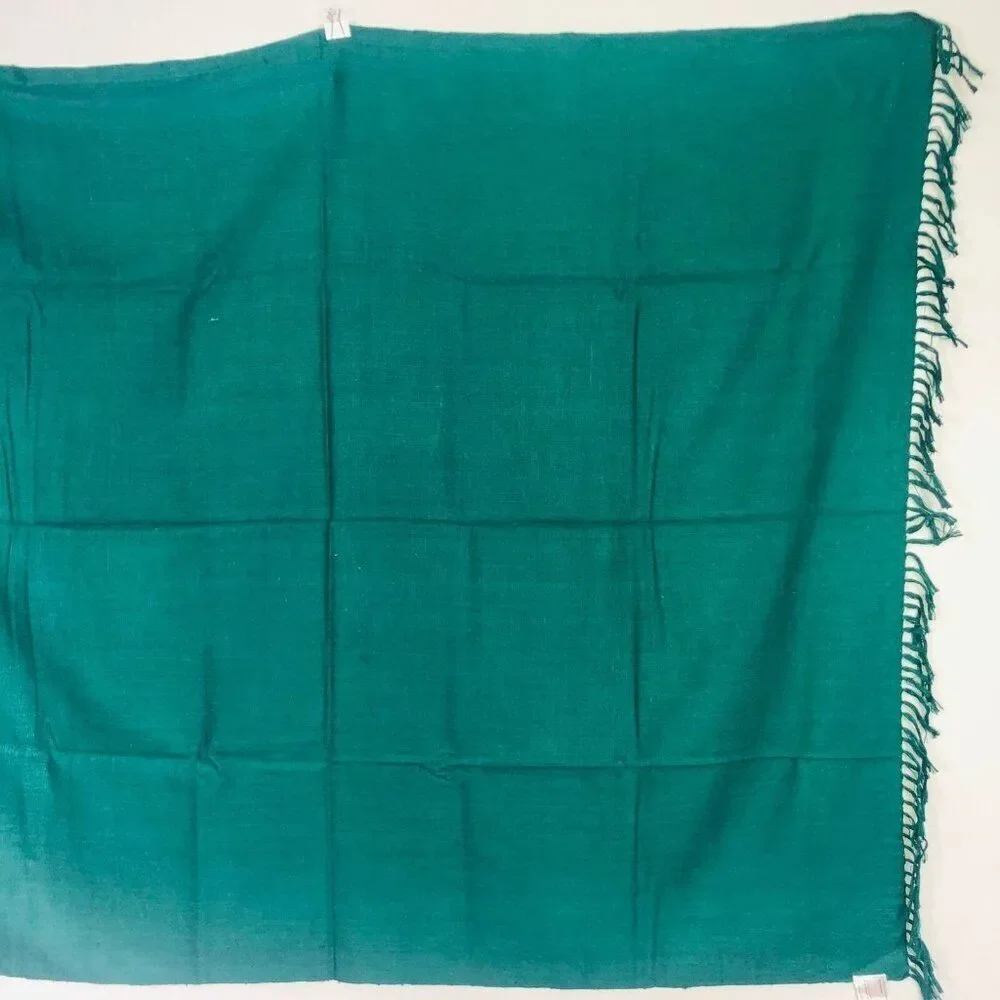 Park B Smith Lap Throw Shawl Green Silk 50 x 60 Hand Dyed Woven Splendor New